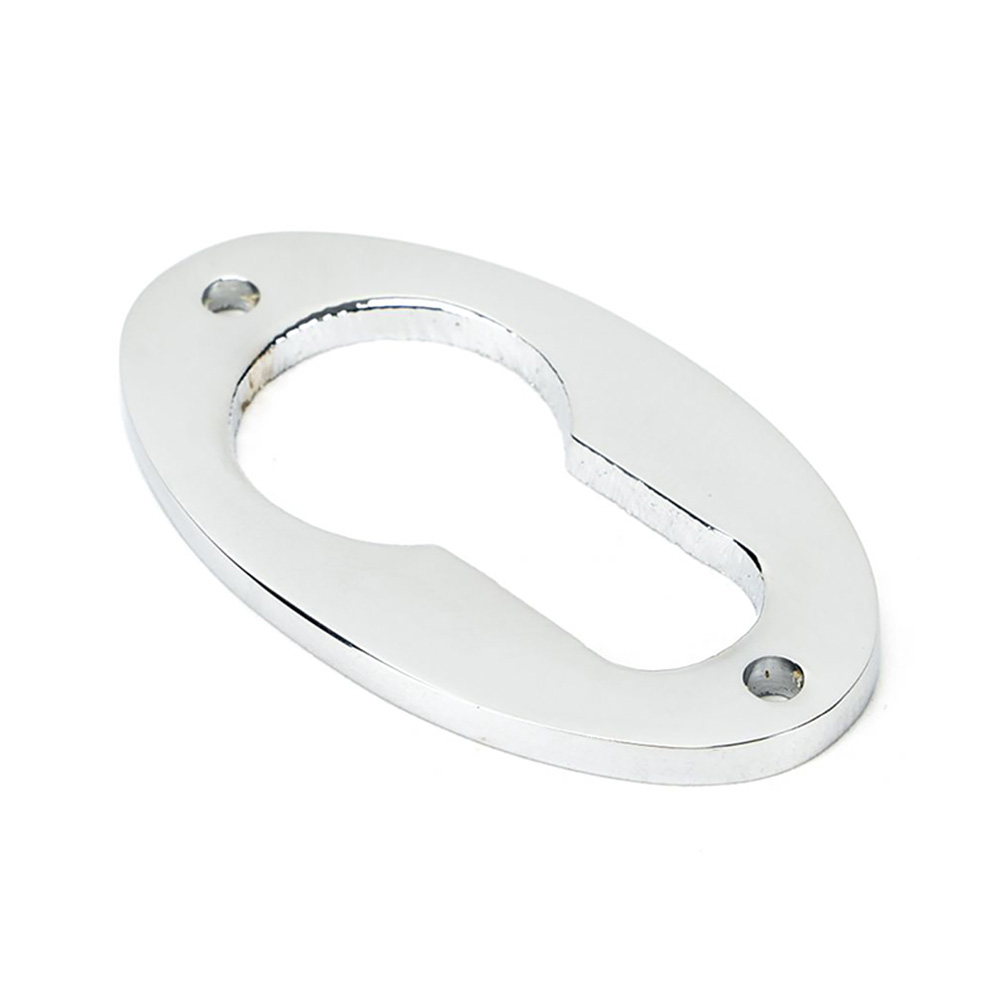 From the Anvil Oval Euro Escutcheon - Polished Chrome